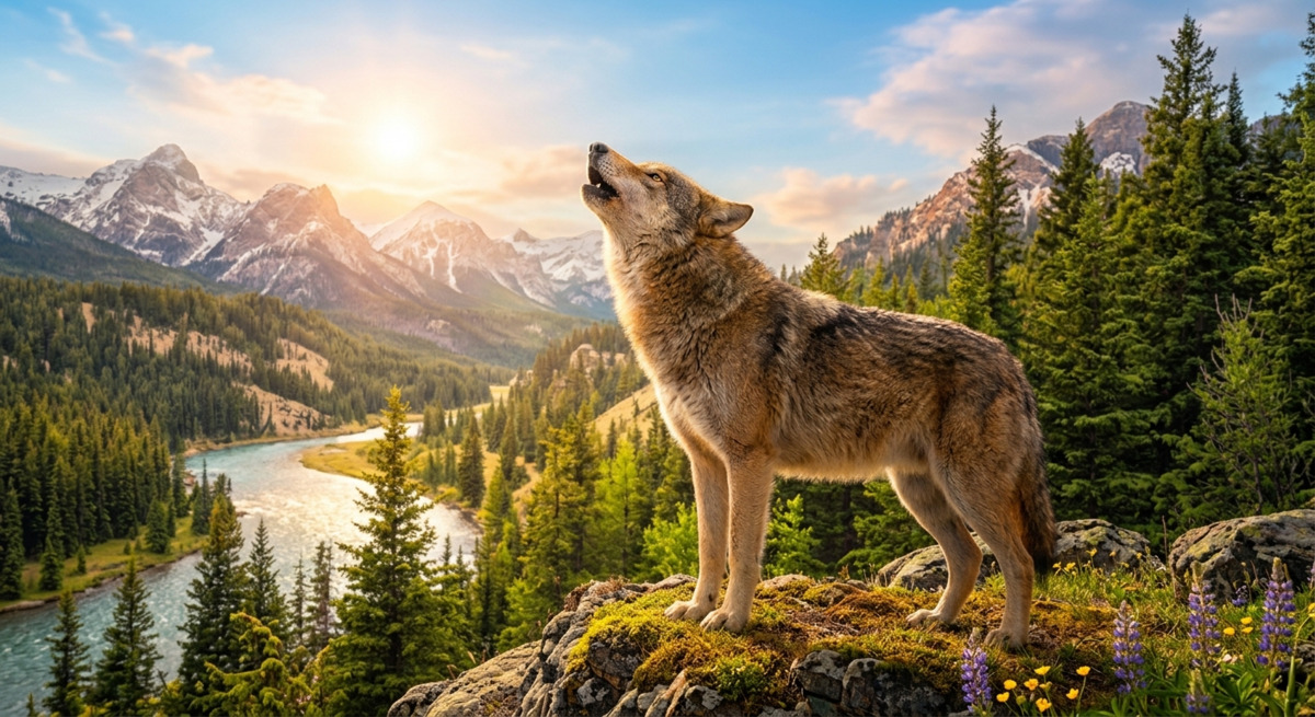 Krafttier Wolf